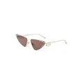Jimmy Choo Eyewear Kristal geometric-frame sunglasses - Gold