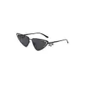 Jimmy Choo Eyewear Kristal triangle-frame sunglasses - Black