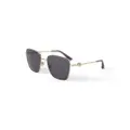Jimmy Choo Eyewear crystal-embellished square-frame sunglasses - Grey