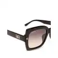 Bally logo-print square-frame sunglasses - Black