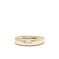 Jacquie Aiche 14kt yellow gold smooth dome marquise diamond ring