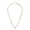 Sydney Evan 14kt yellow gold small shell clam charm beaded necklace