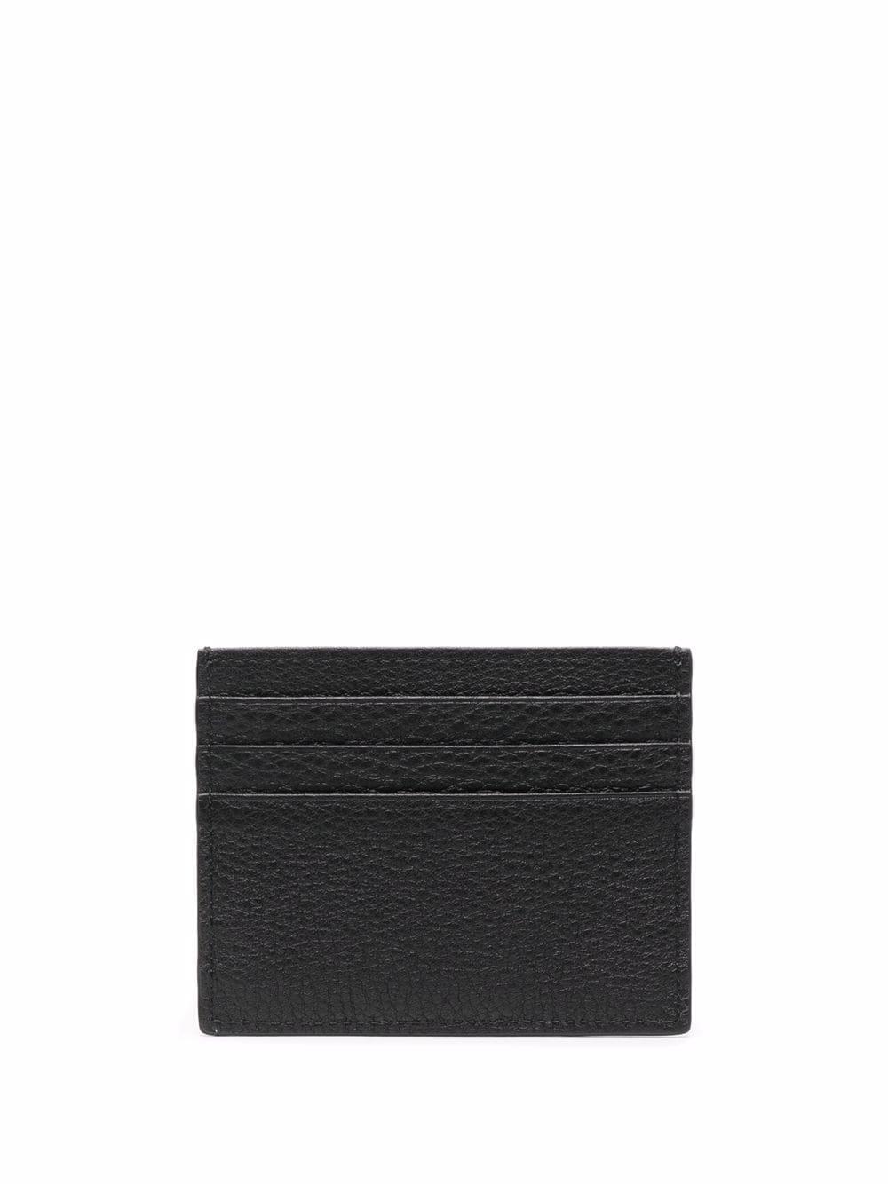 FENDI FF textured-leather cardholder - Black