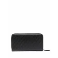 FENDI FF logo leather wallet - Black