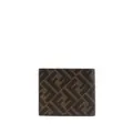 FENDI FF-logo print wallet - Brown
