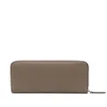FENDI FF-plaque leather wallet - Brown