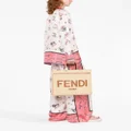 FENDI medium Sunshine raffia tote bag - Neutrals