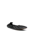 The Row slip-on leather ballerina shoes - Black