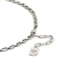 Yohji Yamamoto logo-plaque rolo-chain necklace - Silver