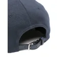 FENDI logo-plaque cotton baseball cap - Blue