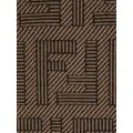 FENDI FF monogram-pattern frayed scarf - Brown