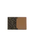 FENDI FF logo-plaque leather wallet - Brown