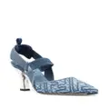FENDI Colibrì 85mm denim sandals - Blue