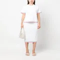 FENDI motif-print pencil skirt - White