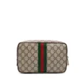 Gucci Savoy leather wash bag - Brown