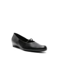 The Row Marion leather ballerina shoes - Black