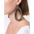 Brunello Cucinelli large spinel bead hoop earrings - Grey
