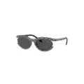 Swarovski pavé crystal-embellished oval-frame sunglasses - Black