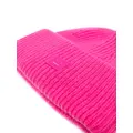 Acne Studios logo-appliqué wool beanie - Pink
