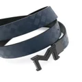 Montblanc logo-buckle leather belt - Blue