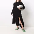 Bottega Veneta asymmetric knitted dress - Black
