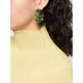 Bottega Veneta Twist glass hoop earrings - Green