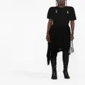 Givenchy asymmetric pleated midi dress - Black