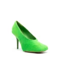 Givenchy 95mm square-toe shearling pumps - Green