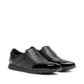 Giuseppe Zanotti Idle Run grained leather zip-up loafers - Black