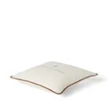 Brunello Cucinelli logo-embroidered contrast-trim cushion (50cm x 50cm) - Neutrals