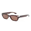 Alexander McQueen Eyewear tortoiseshell square-frame sunglasses - Brown