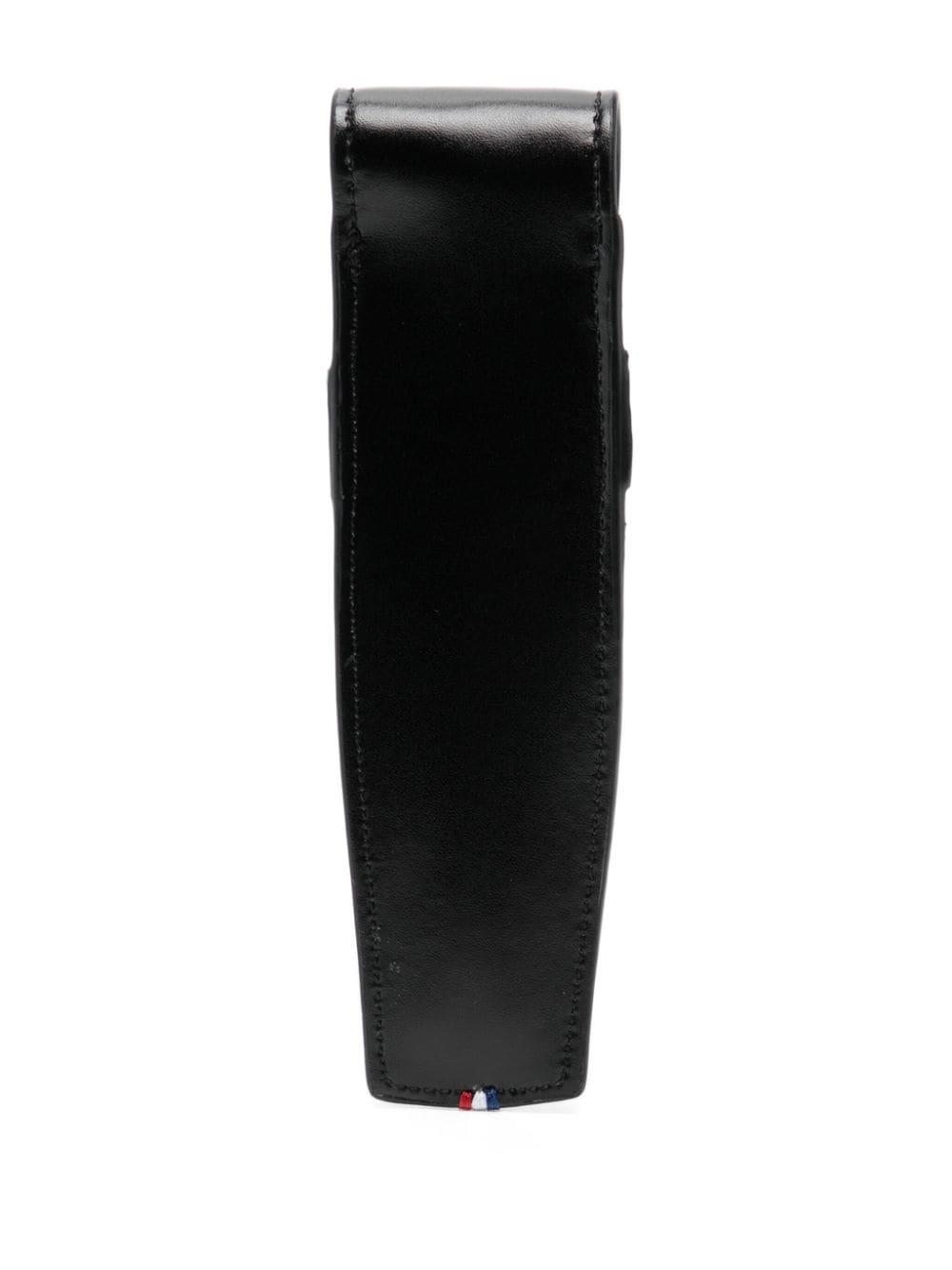S.T. Dupont logo-appliqué leather pen case - Black