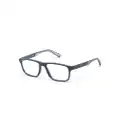 Emporio Armani rectangle-frame glasses - Blue