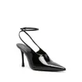 Givenchy 95mm patent leather slingback pumps - Black