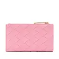 Bottega Veneta Intrecciato leather bi-fold wallet - Pink