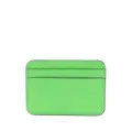 Acne Studios logo-print leather cardholder - Green