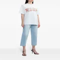 MSGM logo-embroidered mid-rise jeans - Blue