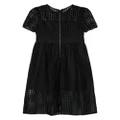DKNY grid-lace midi dress - Black