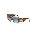 Jimmy Choo Eyewear Ariana oversize-frame sunglasses - Brown
