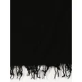 Rick Owens fringed virgin wool scarf - Black
