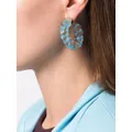 Bottega Veneta twist hoop earrings - Blue