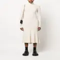 Balenciaga high-neck knitted midi dress - Neutrals