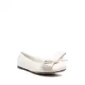 LOEWE Puffy bow-detail ballerina shoes - White