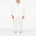 Emporio Armani single-breasted linen blazer - White