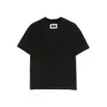 MSGM logo-print rhinestone-embellished T-Shirt - Black