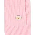 Gucci Double G ribbed-knit scarf - Pink