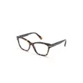 Bvlgari tortoiseshell-effect cat-eye glasses - Brown