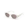 Bvlgari Serpenti oval-frame sunglasses - White