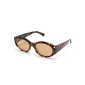 Stella McCartney Eyewear tortoiseshell-effect oval sunglasses - Brown