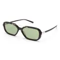 Stella McCartney Eyewear tortoiseshell-effect oversize-frame sunglasses - Brown